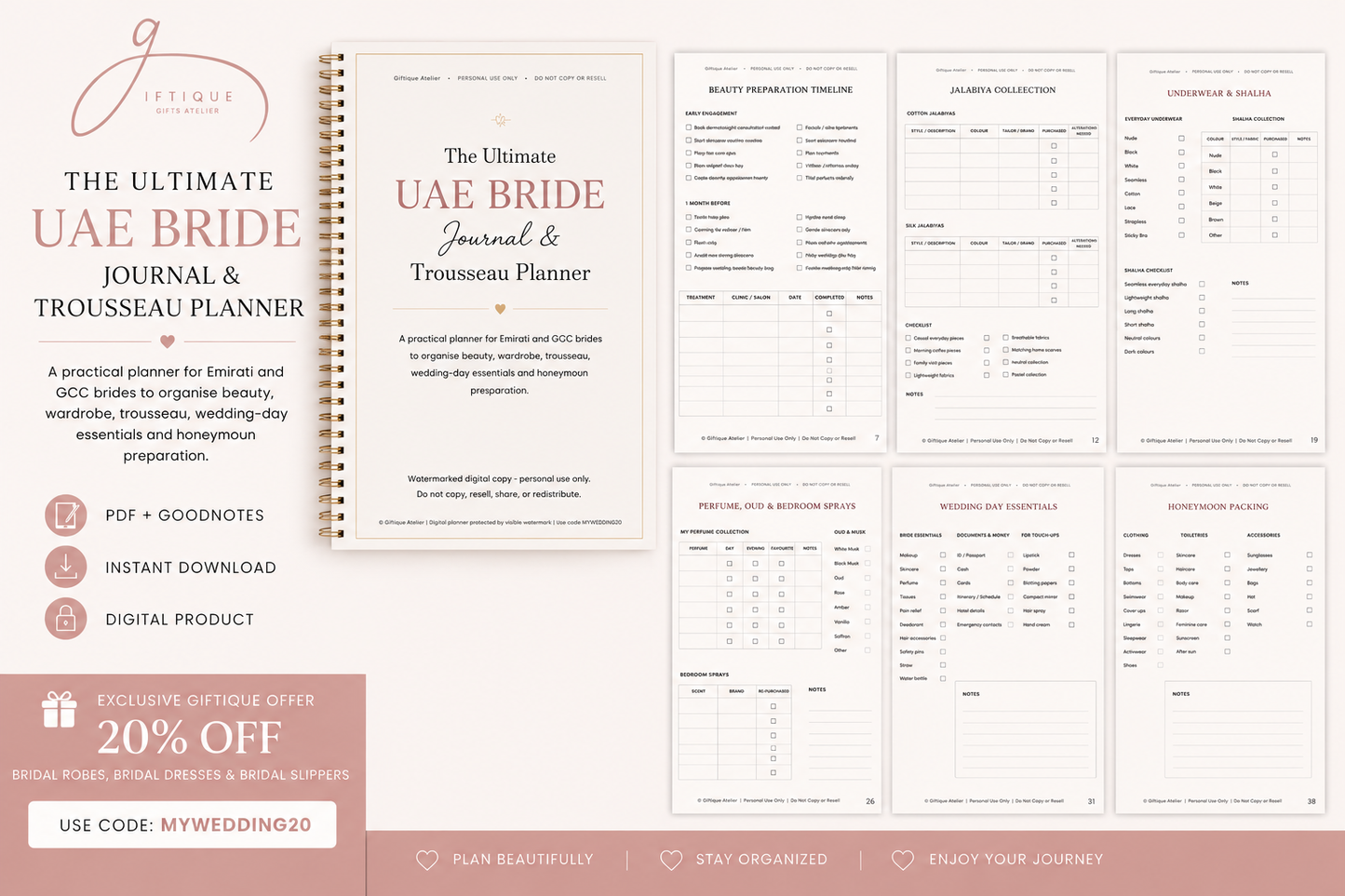 The Ultimate UAE Bride Journal & Trousseau Planner