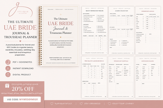 The Ultimate UAE Bride Journal & Trousseau Planner