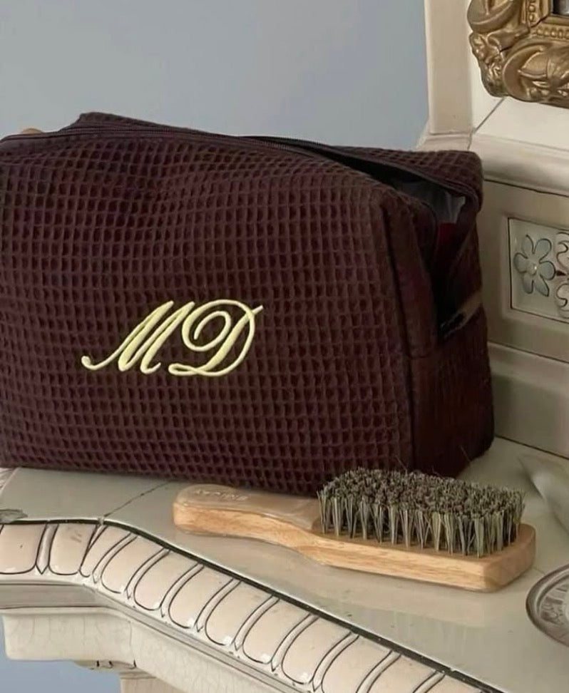Waffle makeup bag