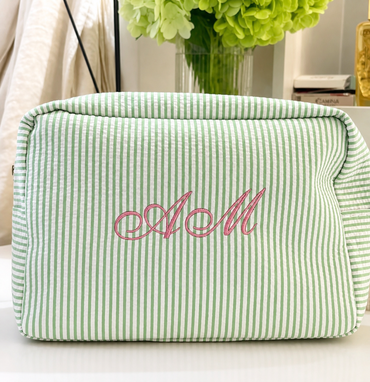 Waffle makeup bag