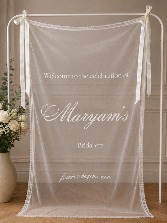 Bridal shower lace Banner